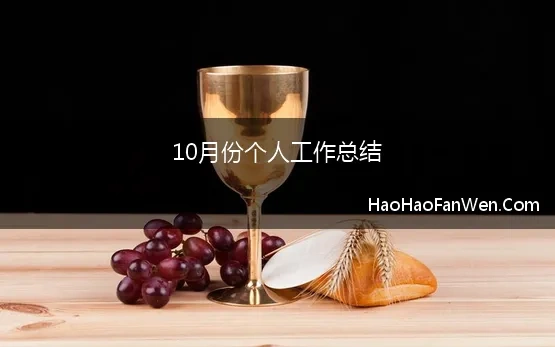 10月份个人月工作总结