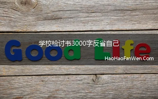 检讨书 3000字