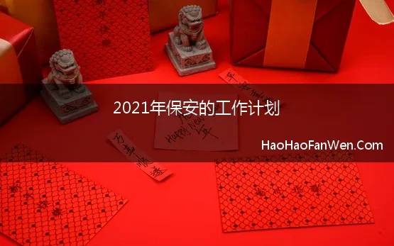 2020年安保个人工作计划