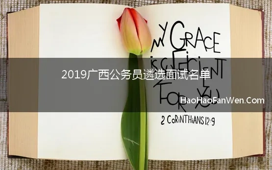 2019广西公务员遴选面试名单