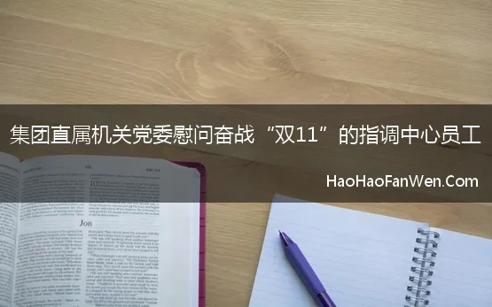 集团直属机关党委慰问奋战“双11”的指调中心员工