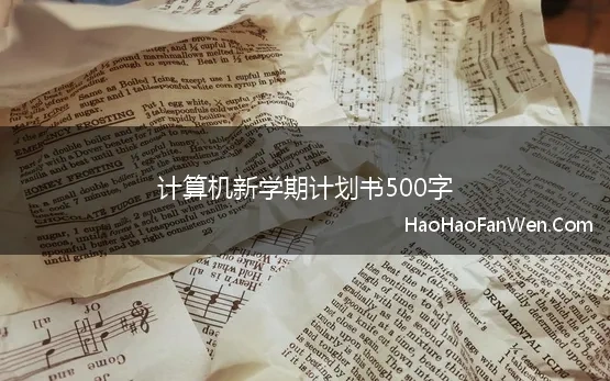 计算机新学期计划书500字(计算机网络大学规划500字,大