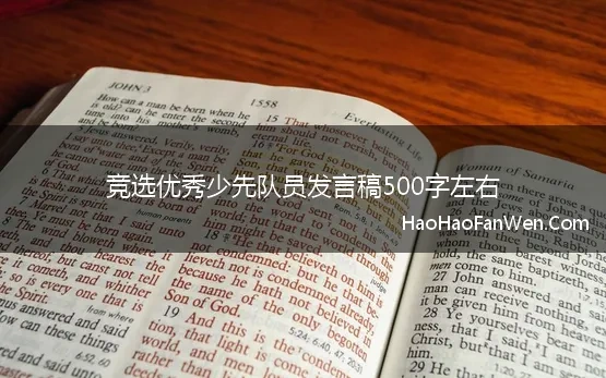 竞选优秀少先队员发言稿500字左右(竞选优秀少先队员演讲稿)