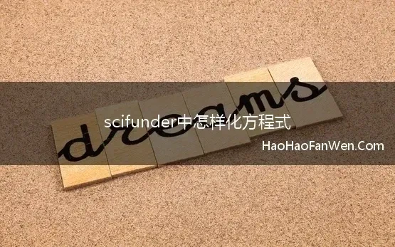 scifunder中怎样化方程式