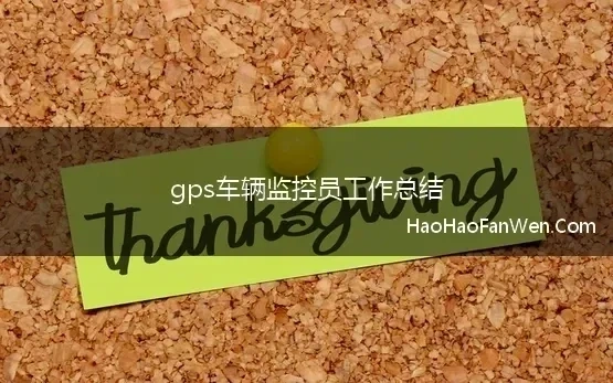 gps车辆监控员工作总结 gps监控总结