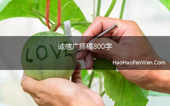 诚信广播稿800字(诚信为本作文800字)