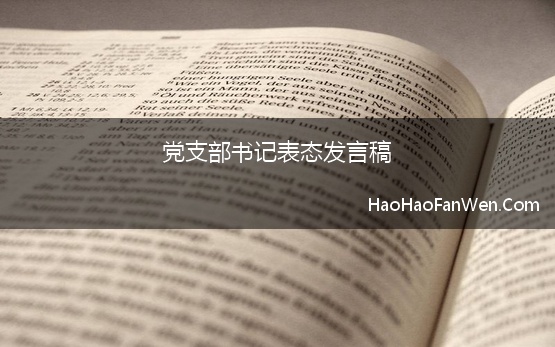 党支部书记表态发言稿(公司党支部书记2022版组织生活会主持词及表态发言)