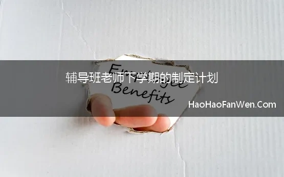 辅导班老师下学期的制定计划