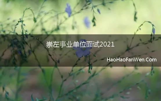 崇左事业单位面试2021